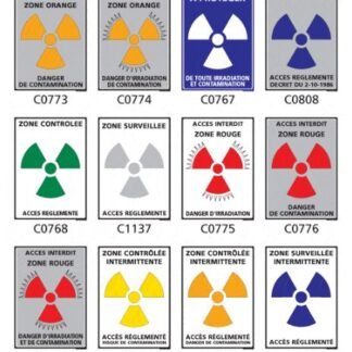 Signalisation produits dangereux risque ionisant