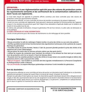 Panneau ZONE CONTROLÉE (A0332)