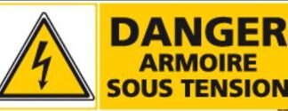 Panneau Danger Armoire Sous Tension
