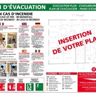 PLAN D'ÉVACUATION HÔTEL - IMMEUBLE (A0368)