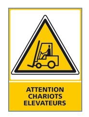 Panneau Attention chariots élévateurs C0521